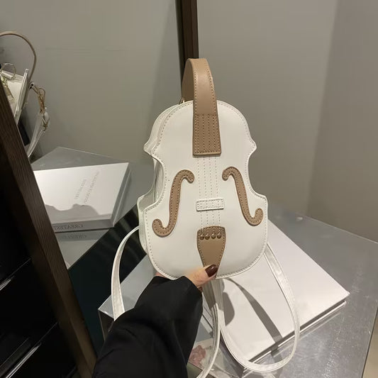 Bolsa Cruzada Violín Blanco