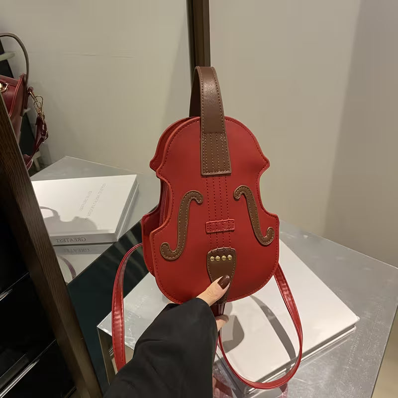 Bolsa Cruzada Violín Rojo