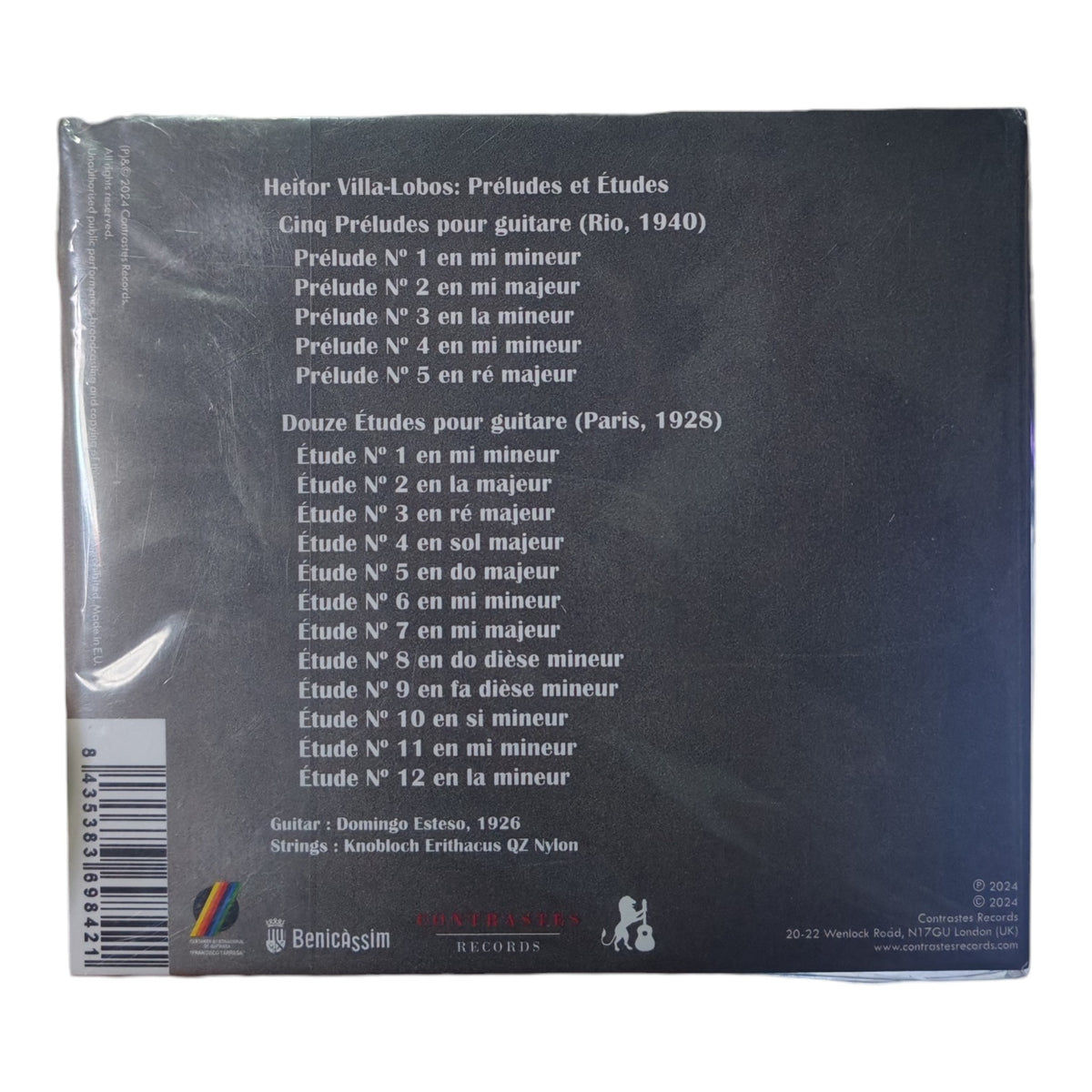 CD Disco Compacto "Primer Premio LVI Certamen Internacional Francisco Tárrega 2023" de Deion Cho