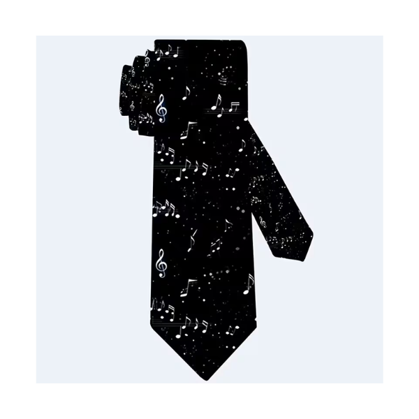 Corbata Diseño Notas y Estrellas