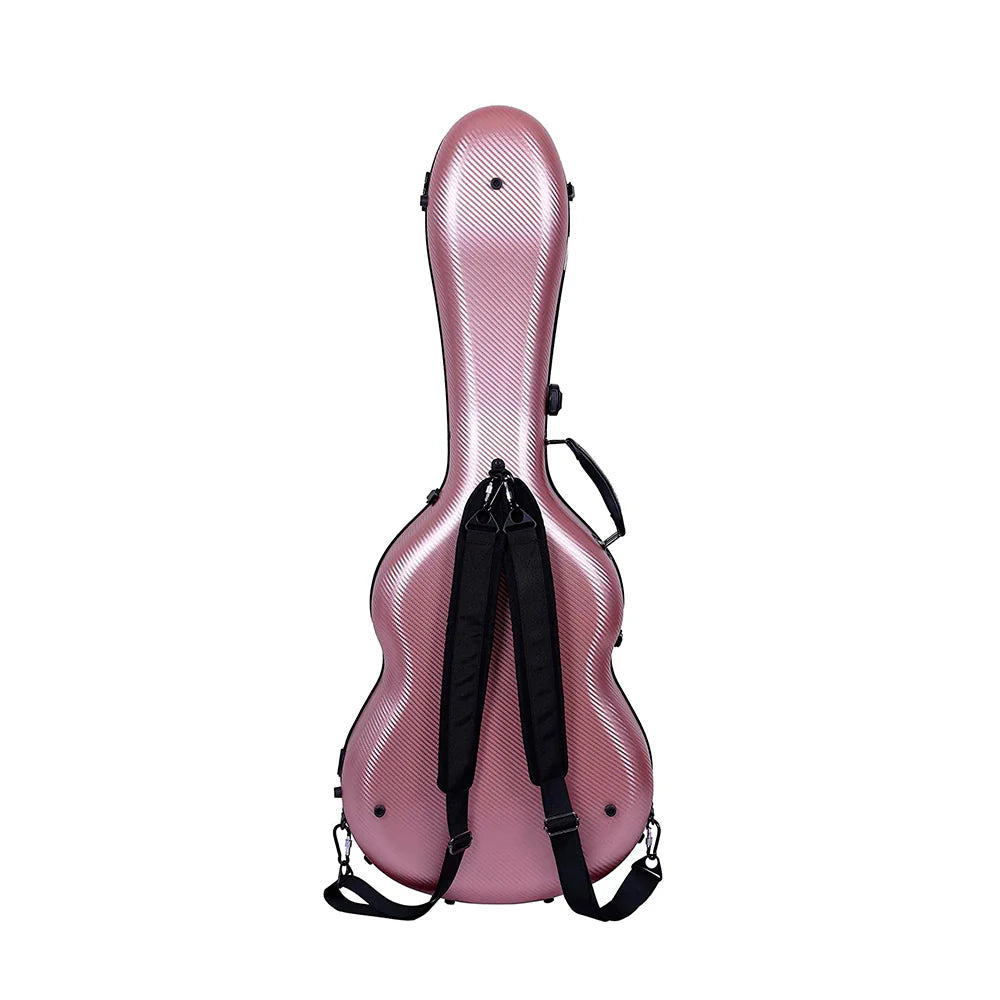 Estuche Crossrock Polycarbon color Oro Rosa para Guitarra Clásica