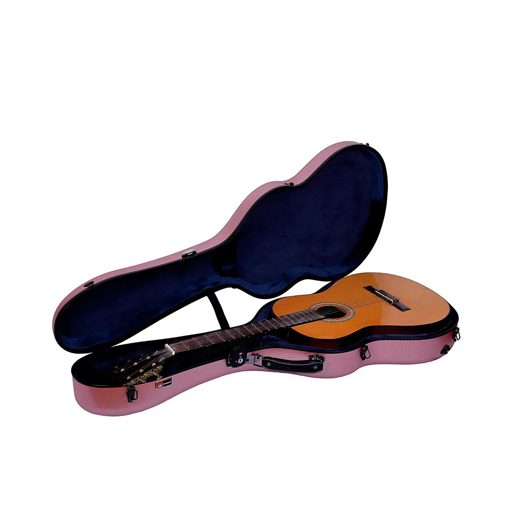 Estuche Crossrock Polycarbon color Oro Rosa para Guitarra Clásica