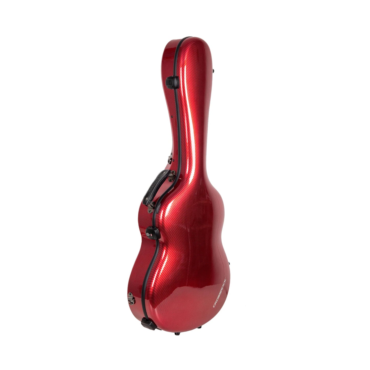 Estuche Crossrock Ultra-Light Fiberglass color Rojo para Guitarra Clásica