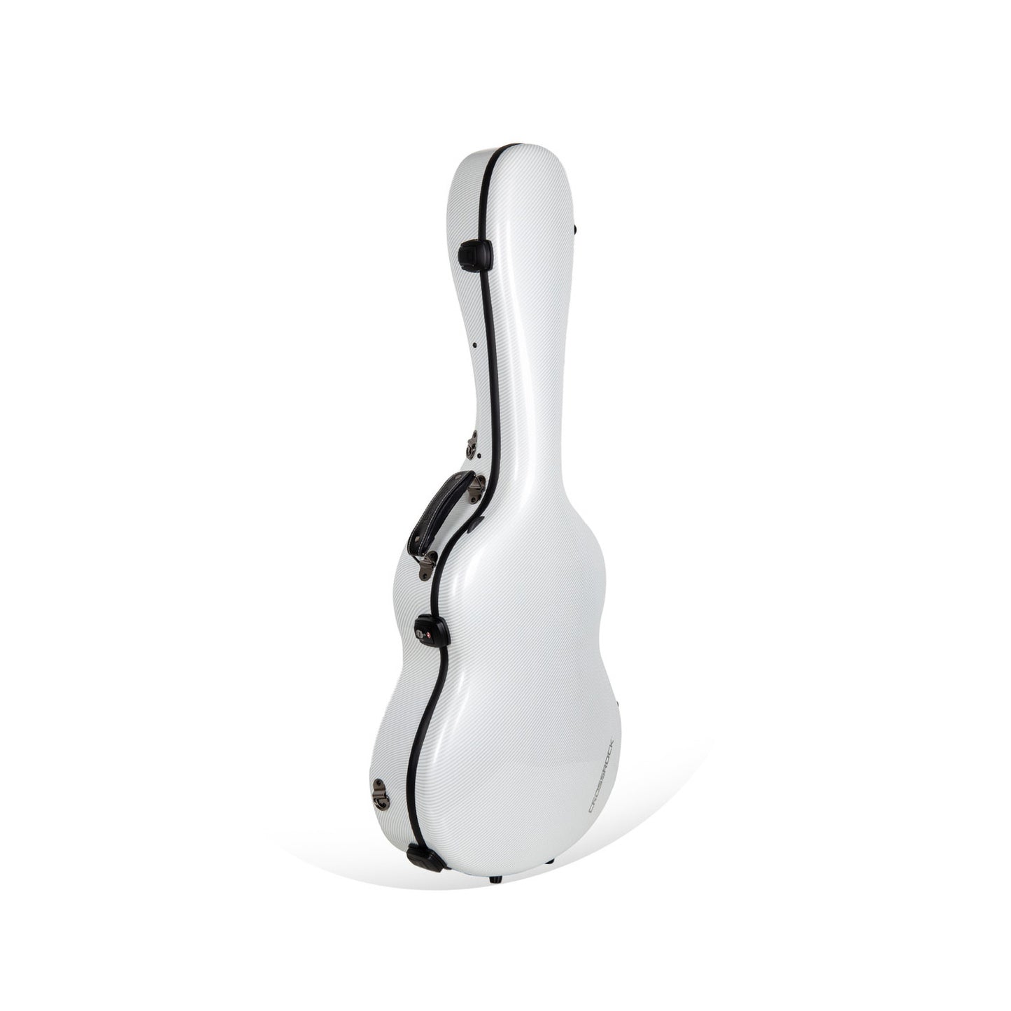 Estuche Crossrock Ultra-Light Fiberglass color Blanco para Guitarra Clásica