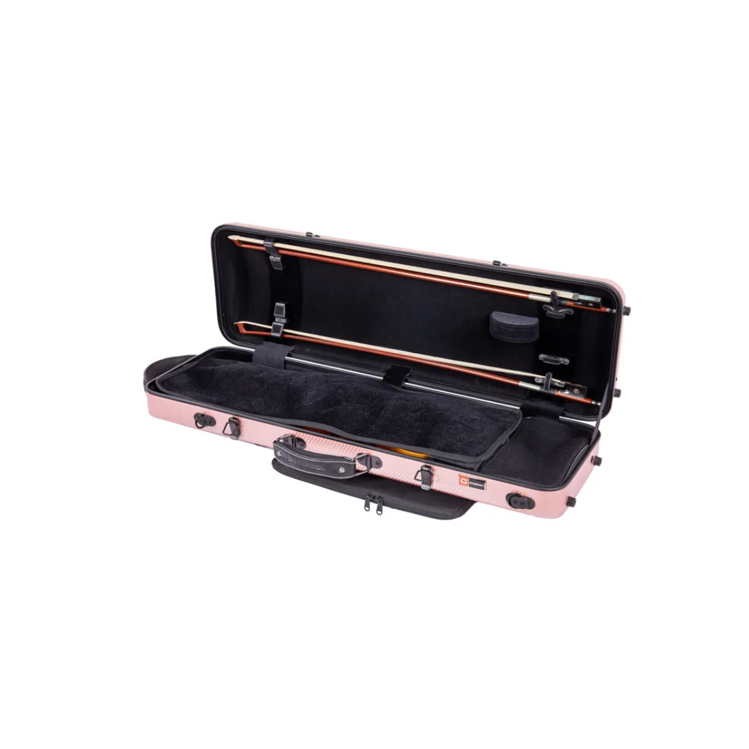 Estuche Para Violín Crossrock Polycarbon Oblong Rose Gold