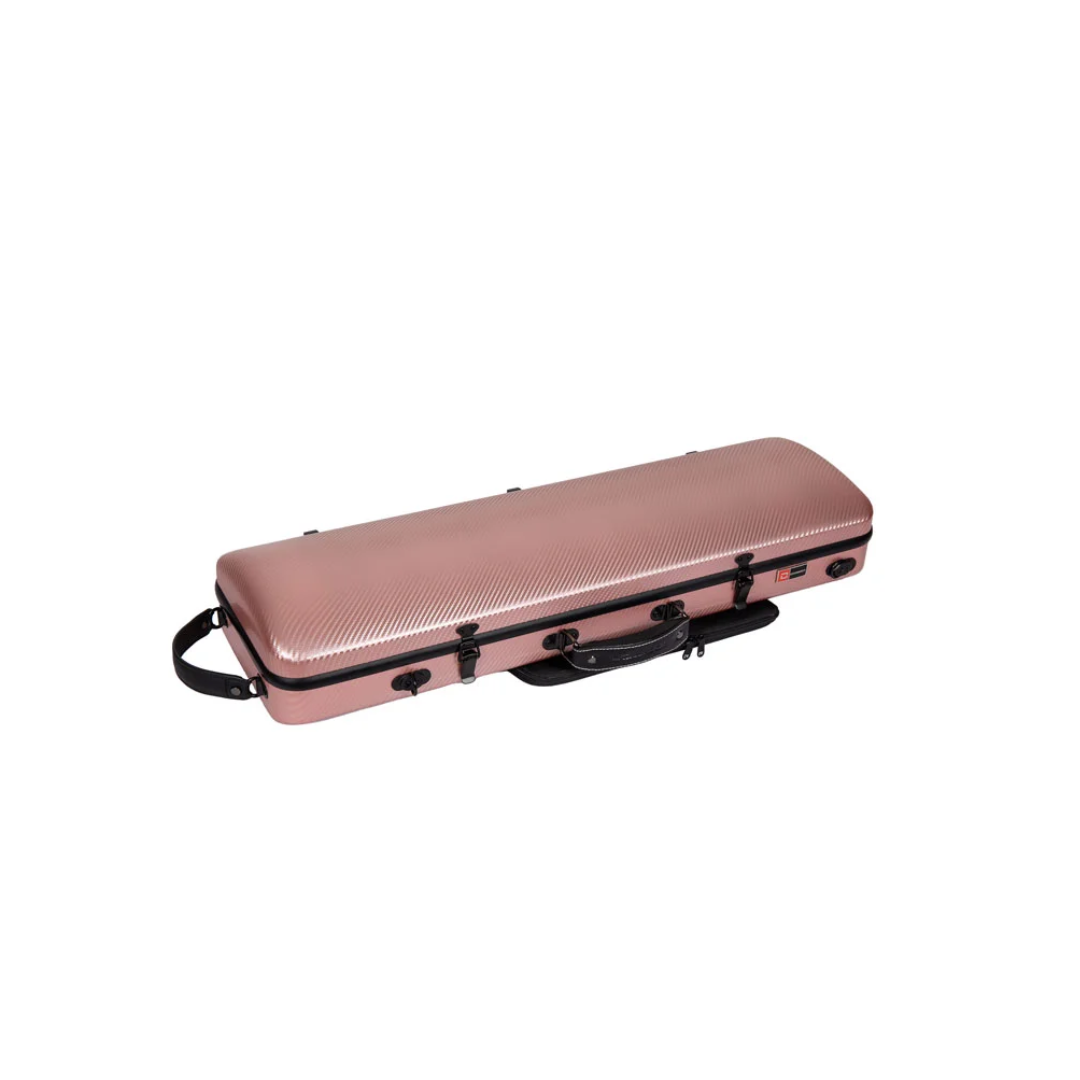 Estuche Para Violín Crossrock Polycarbon Oblong Rose Gold