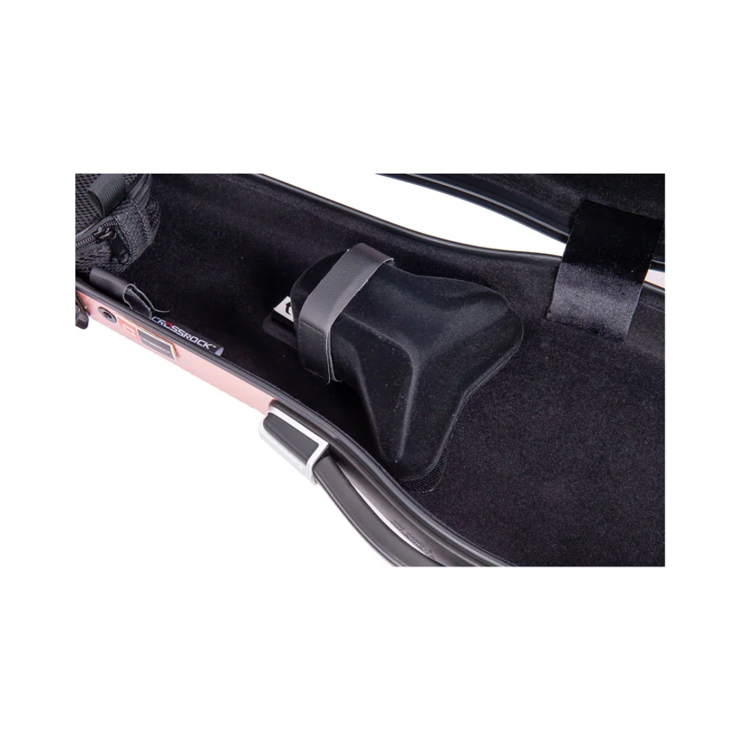 Estuche Para Violín Crossrock Polycarbon Rose Gold Shaped