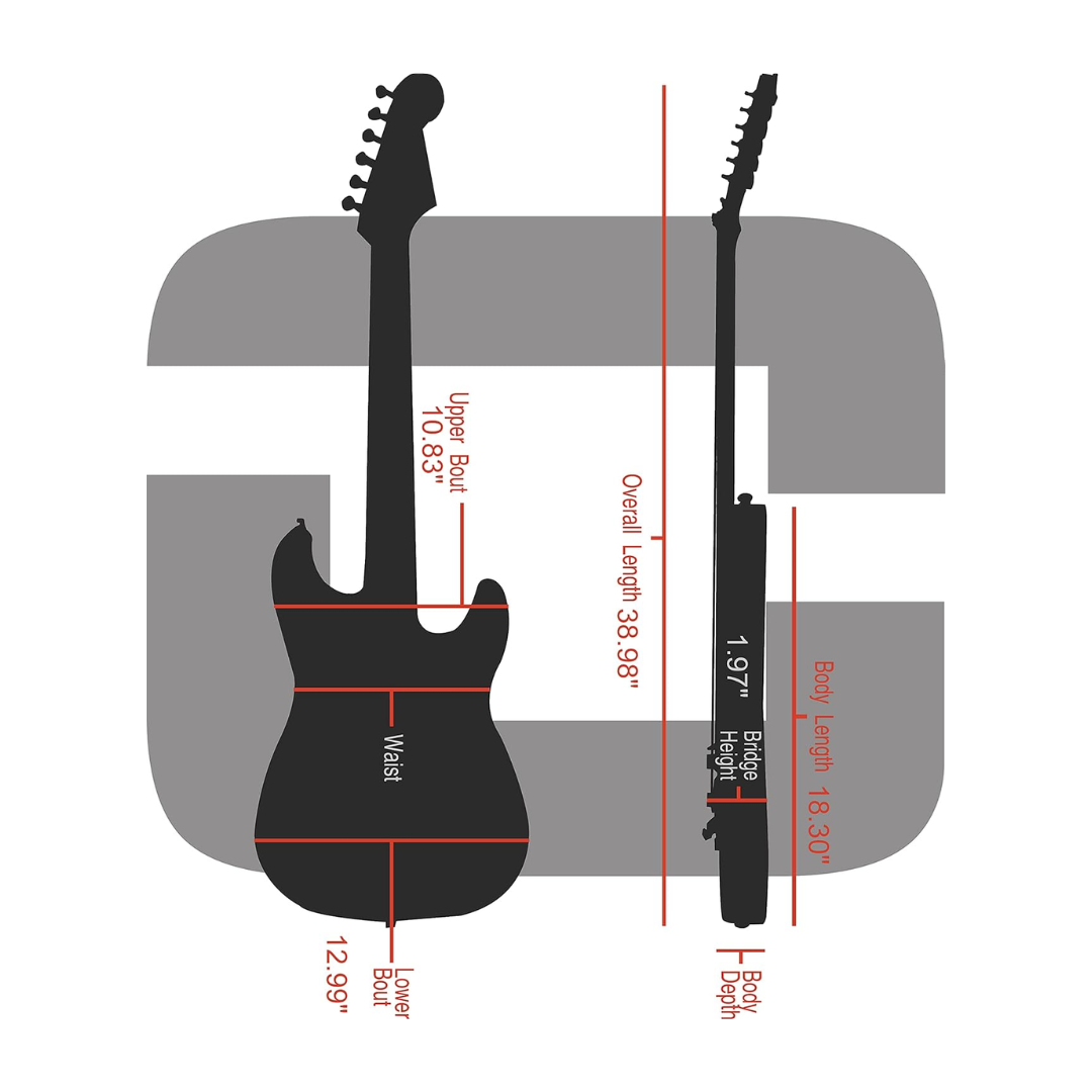 Crossrock CRSG107EGR Funda Gig Bag Para Guitarra Eléctrica Metro Standard Series