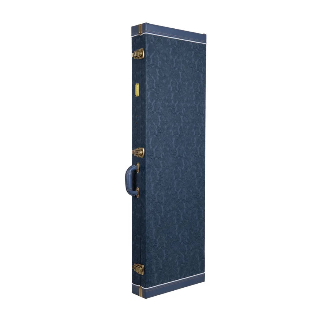 Crossrock Estuche de Cuero Estampado Para Bajo Precision y Jazz Bass CRW630BSB Smoke-Blue