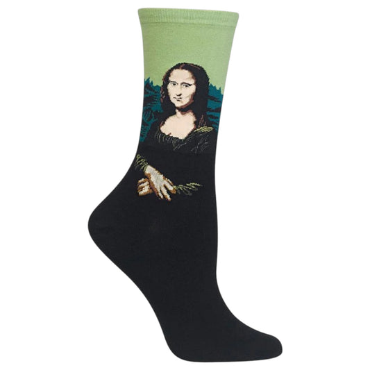 Par de Calcetas Pintura de La Mona Lisa