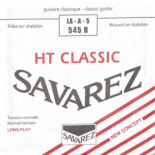 Cuerda quinta suelta para guitarra LA A 5  Savarez HT Classic 545R tensión media