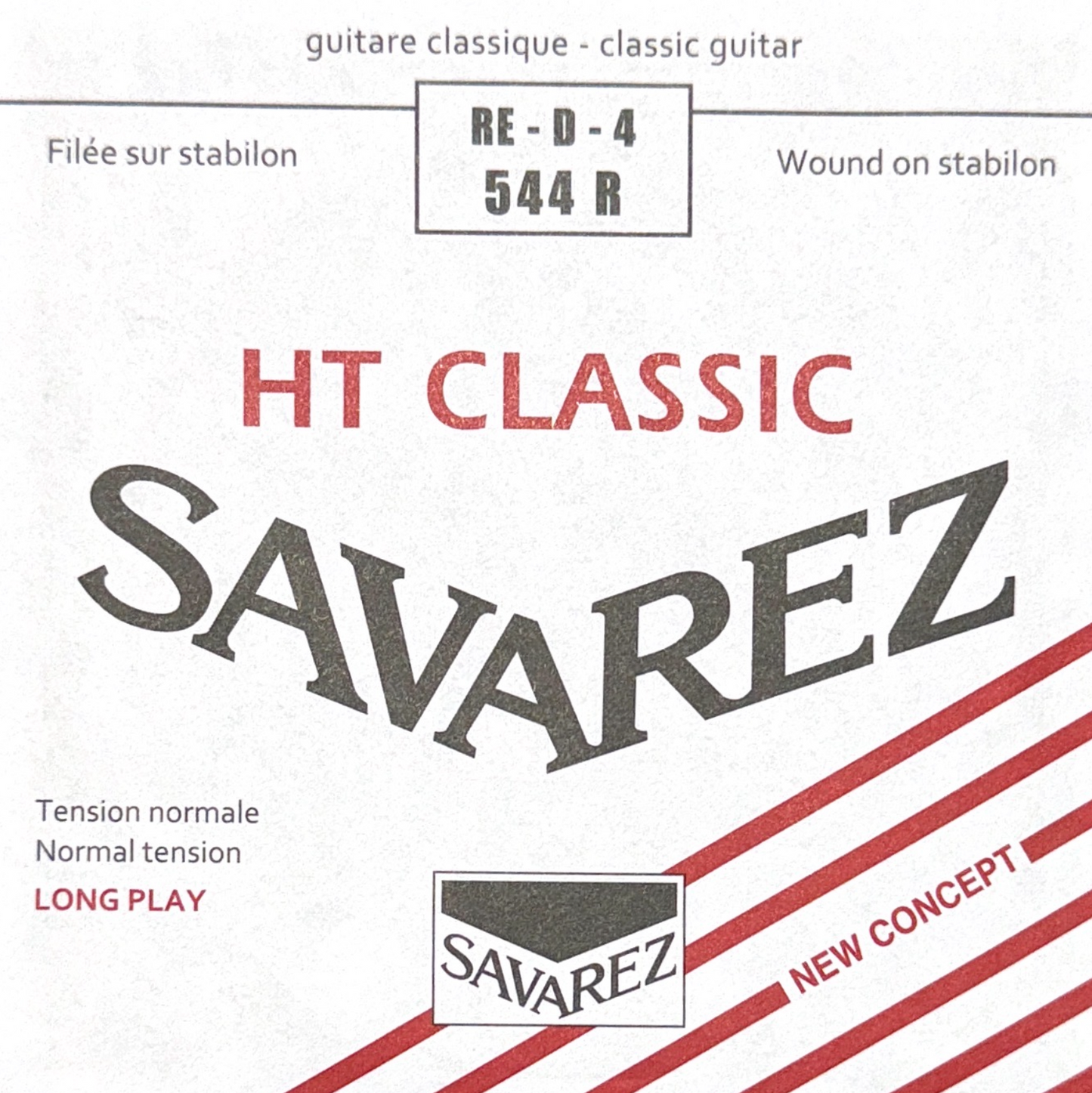 Cuerda cuarta suelta para guitarra RE D 4 Savarez HT Classic 544R tensión media