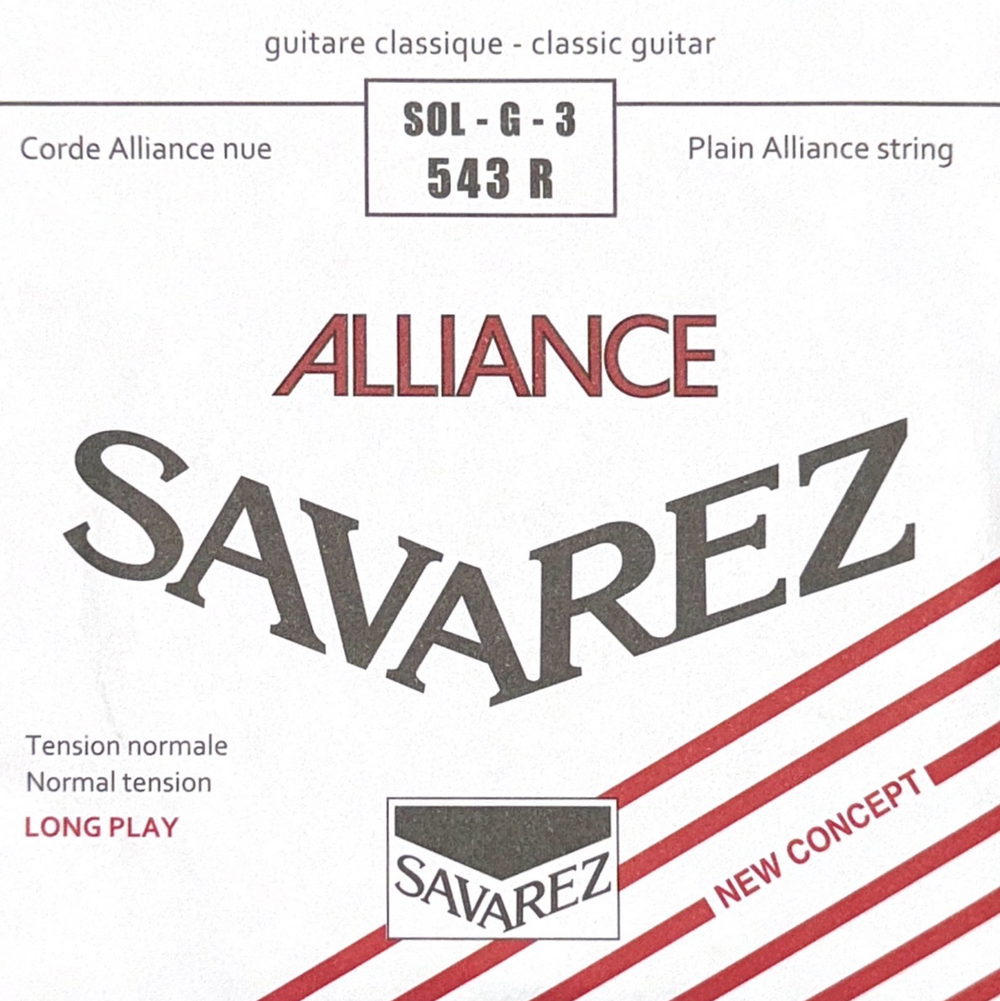 Cuerda tercera suelta para guitarra SOL G 3  Savarez HT Classic 543R tensión media