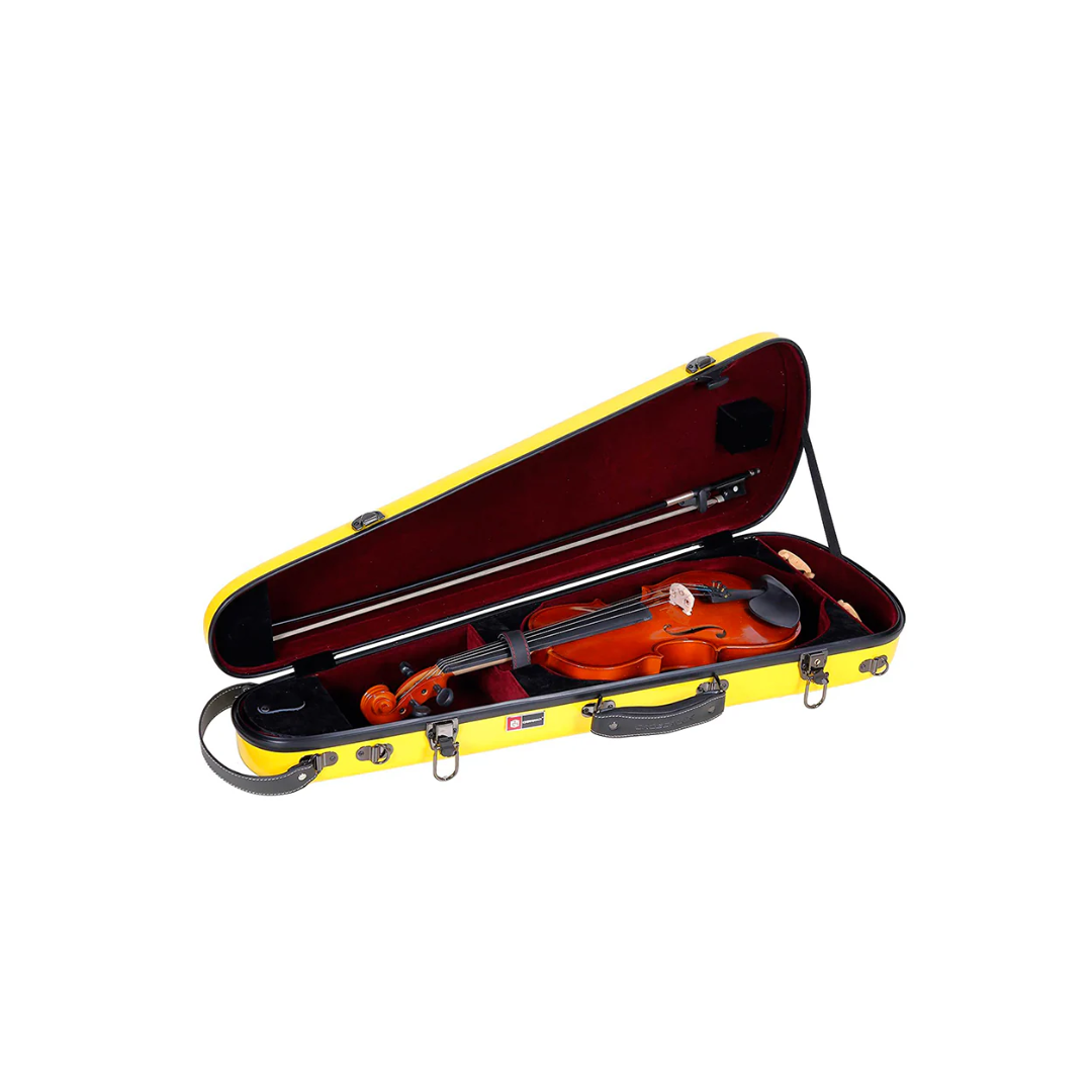 Estuche Para Violín Crossrock Fibra de Vidrio Amarillo