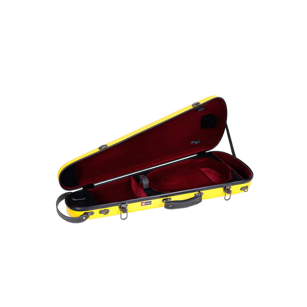 Estuche Para Violín Crossrock Fibra de Vidrio Amarillo