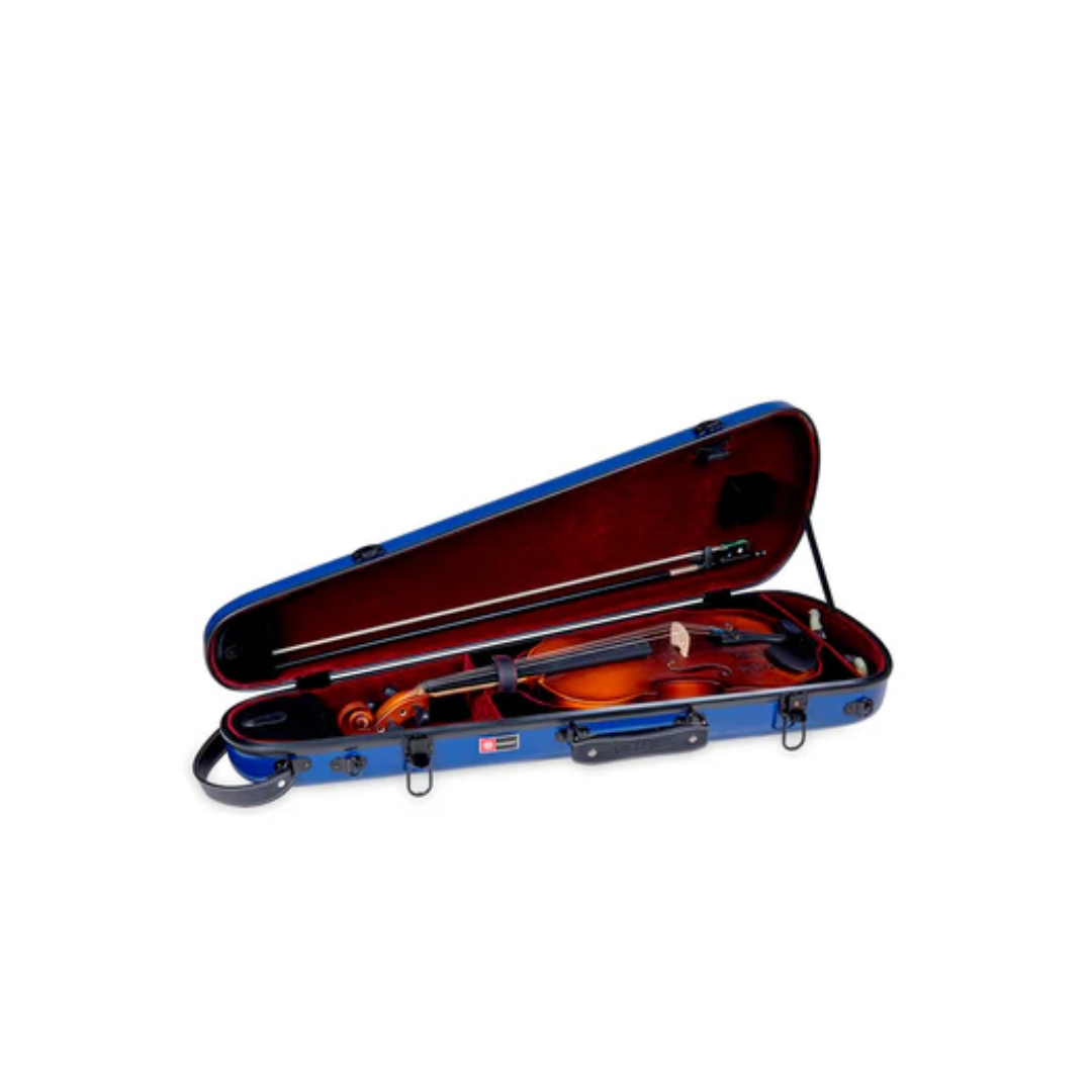 Estuche Para Violín Crossrock Fibra de Vidrio Azul