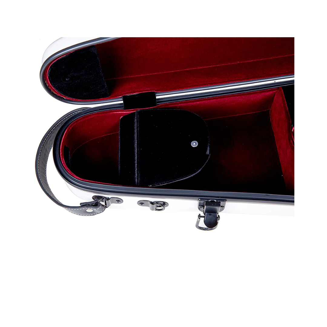 Estuche Para Violín Crossrock Fibra de Vidrio Blanco