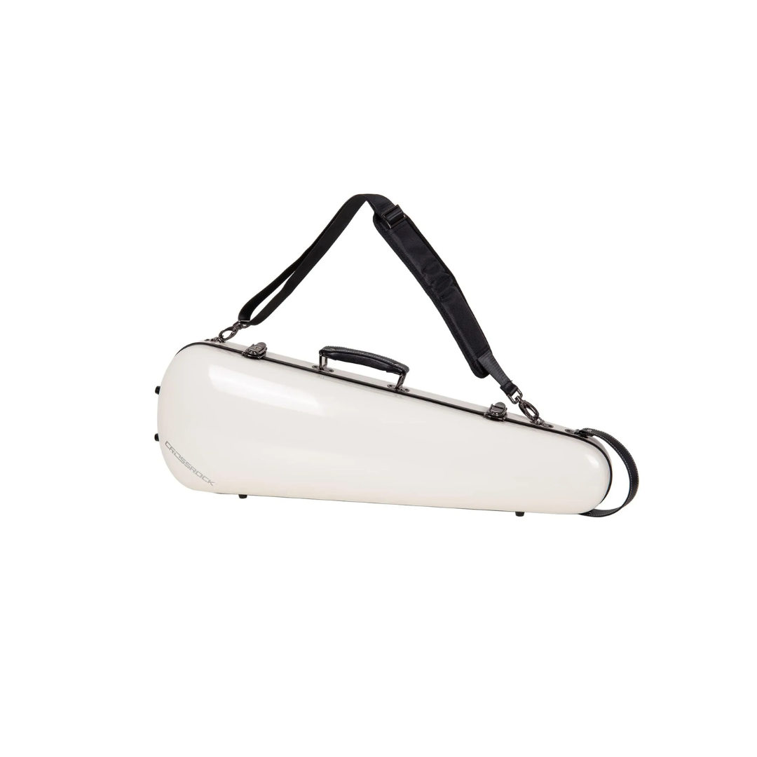 Estuche Para Violín Crossrock Fibra de Vidrio Marfil