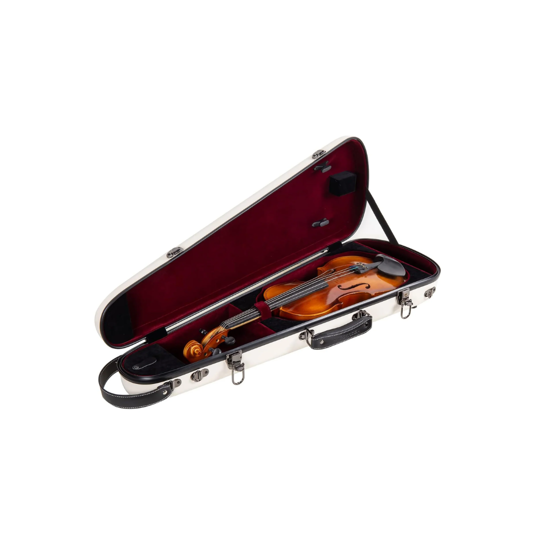Estuche Para Violín Crossrock Fibra de Vidrio Marfil