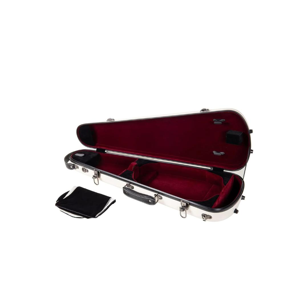 Estuche Para Violín Crossrock Fibra de Vidrio Marfil