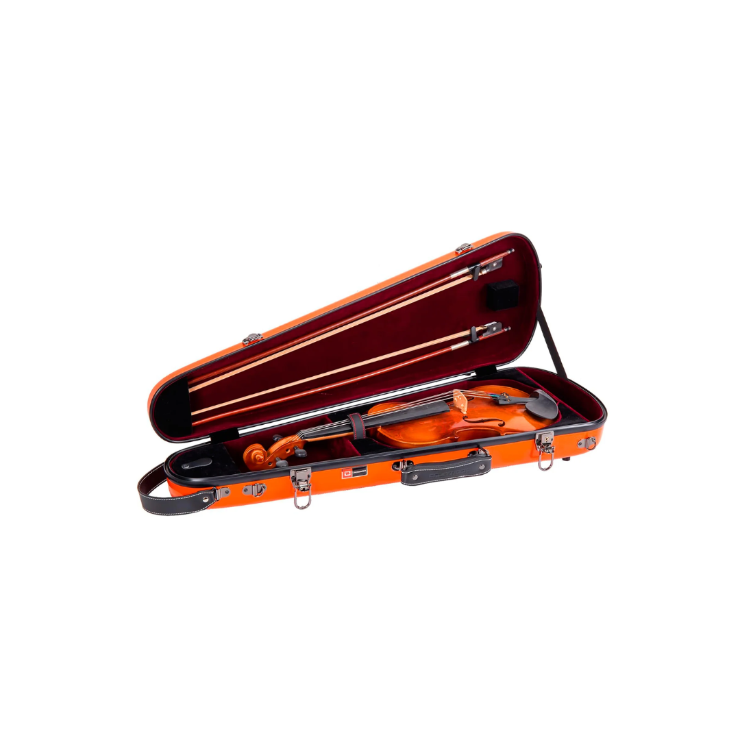 Estuche Para Violín Crossrock Fibra de Vidrio Naranja