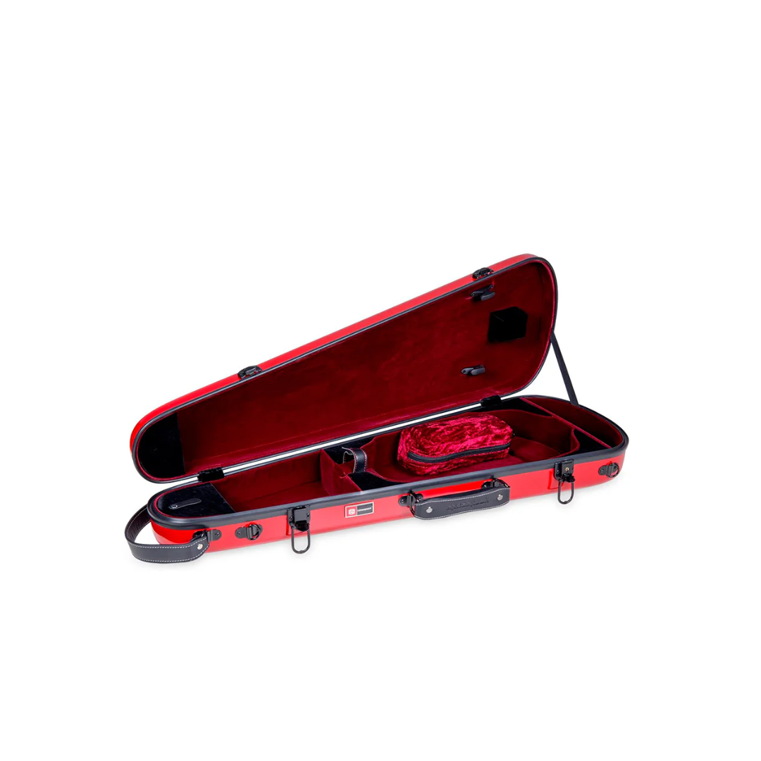 Estuche Para Violín Crossrock Fibra de Vidrio Rojo