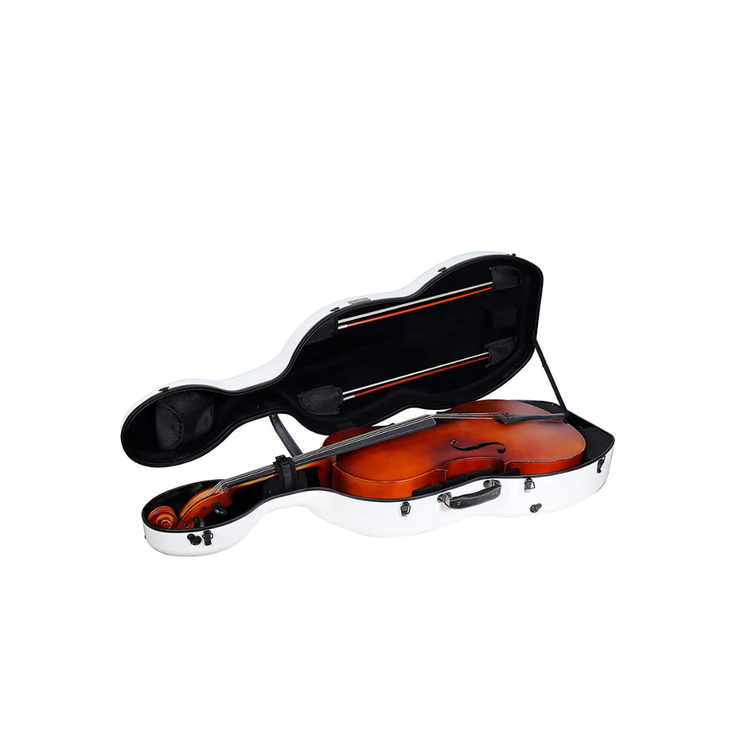 Estuche Para Cello Crossrock Polycarbon Blanco