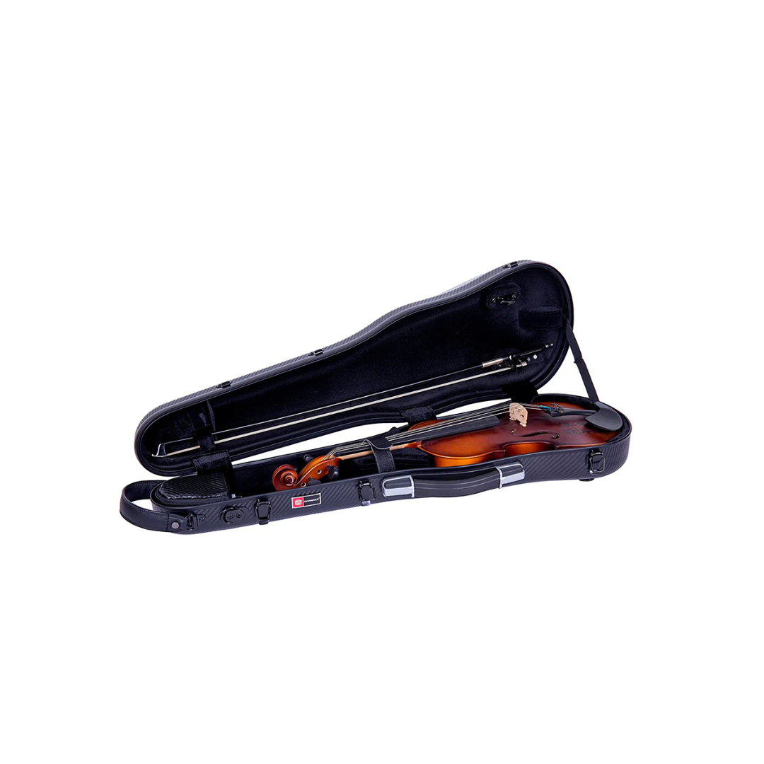 Estuche Para Violín Crossrock Polycarbon Negro