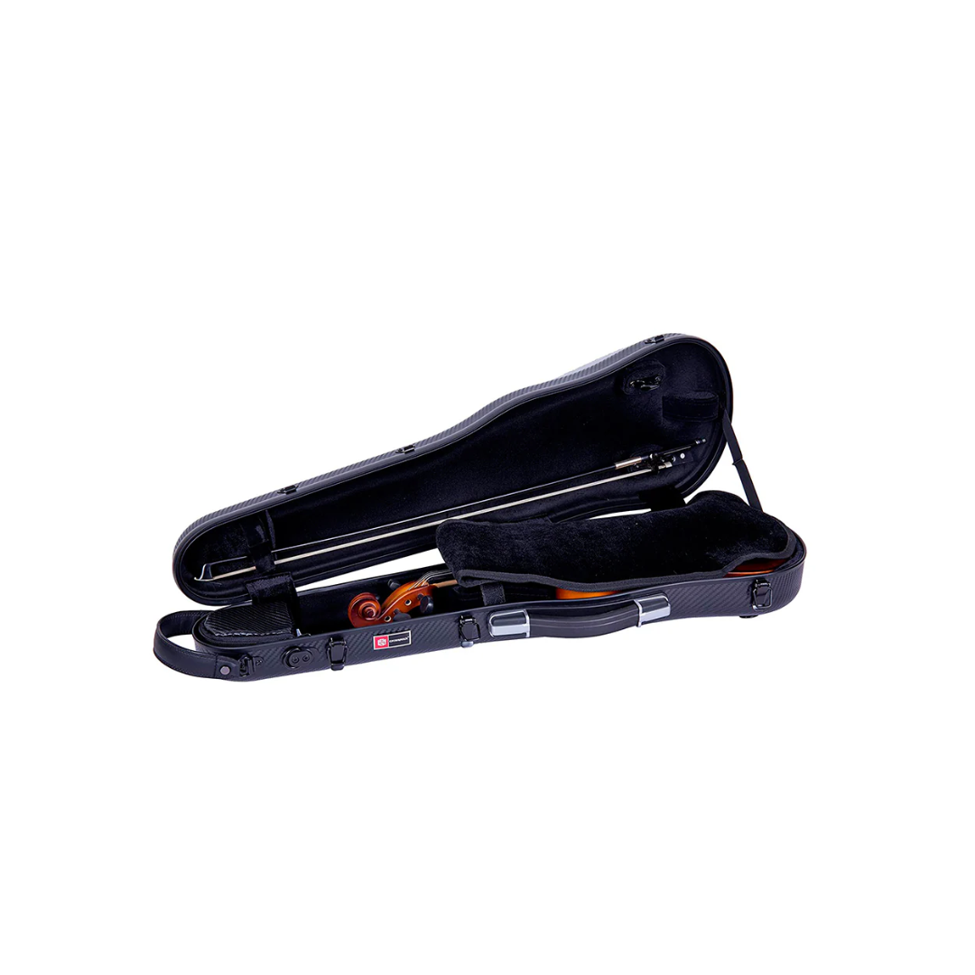 Estuche Para Violín Crossrock Polycarbon Negro