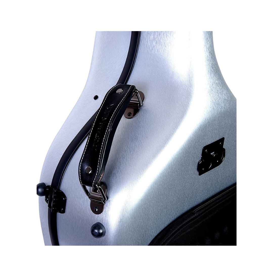 Estuche Para Cello Crossrock Polycarbon Slim Plata