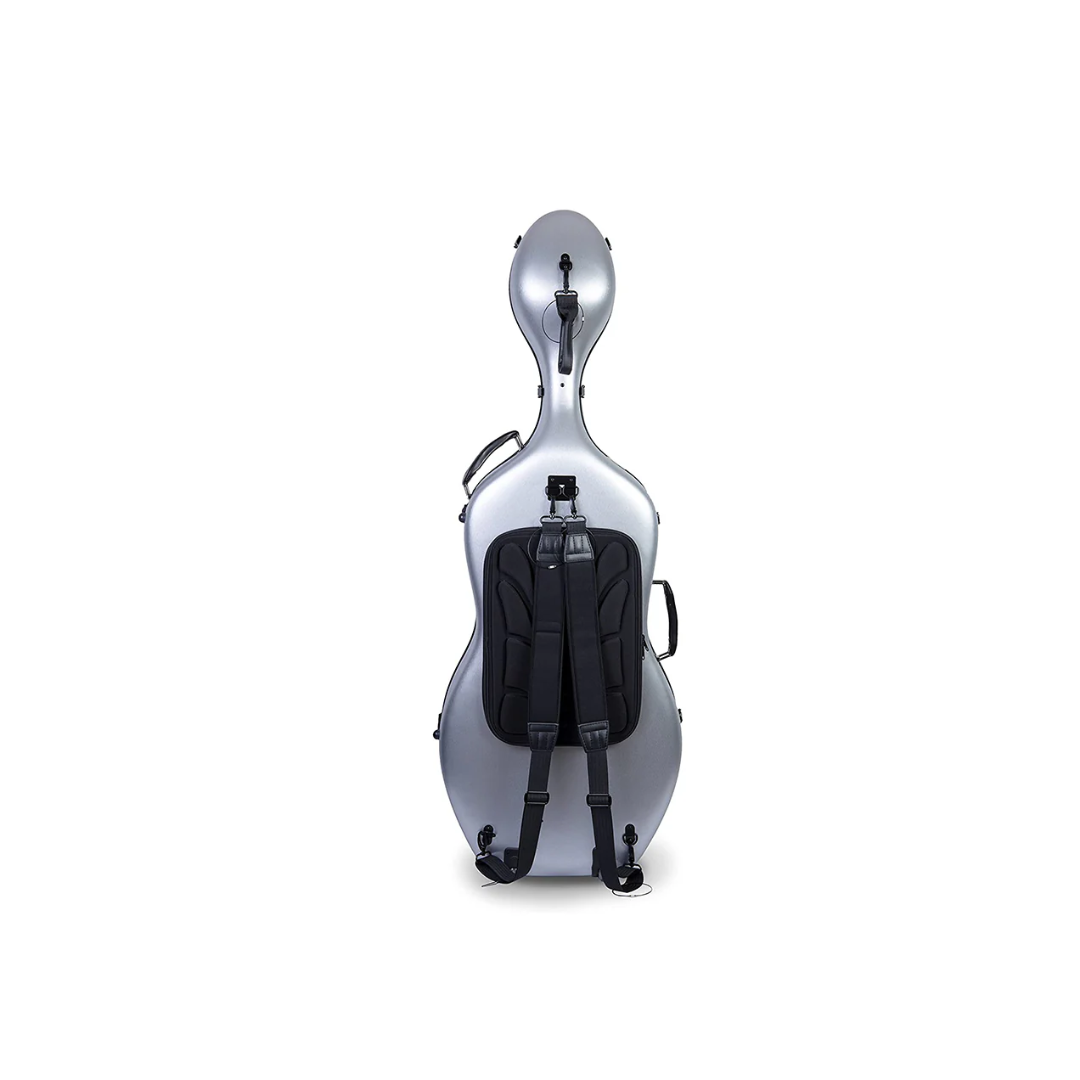 Estuche Para Cello Crossrock Polycarbon Slim Plata