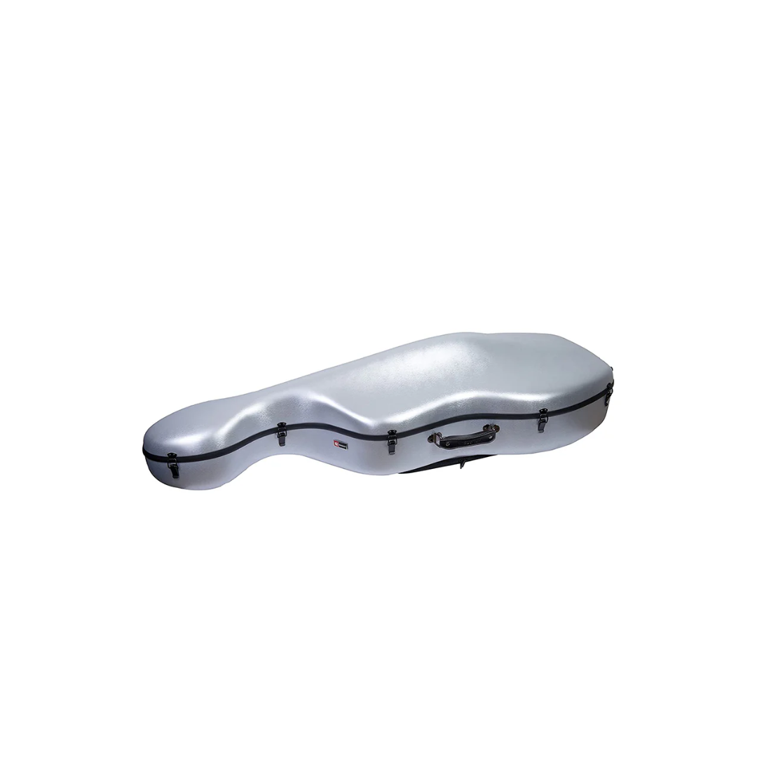 Estuche Para Cello Crossrock Polycarbon Slim Plata
