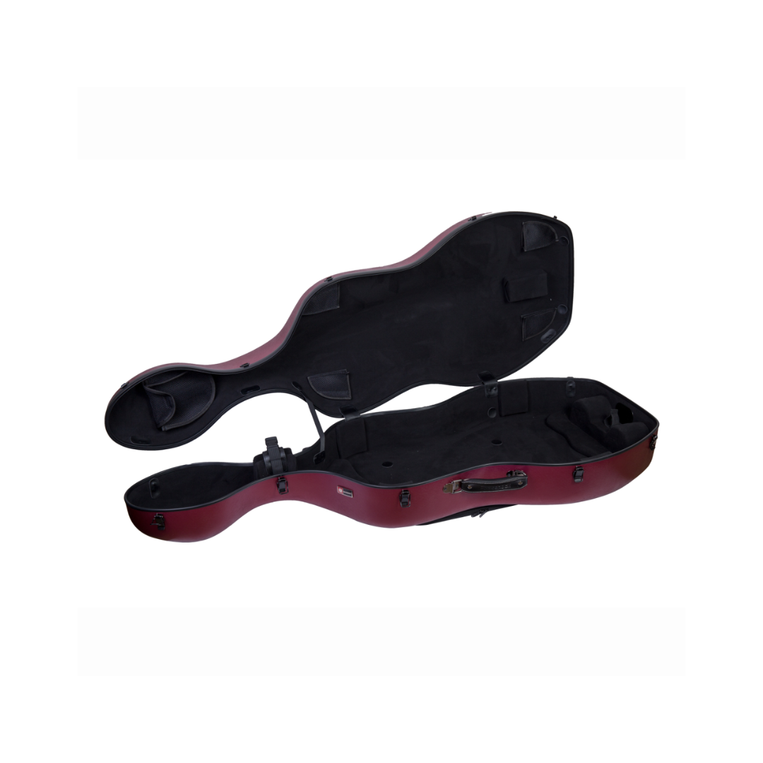 Estuche Para Cello Crossrock Polycarbon Slim Rojo