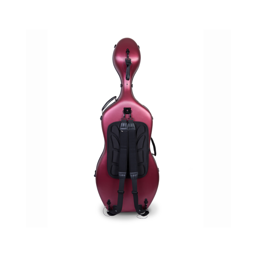 Estuche Para Cello Crossrock Polycarbon Slim Rojo