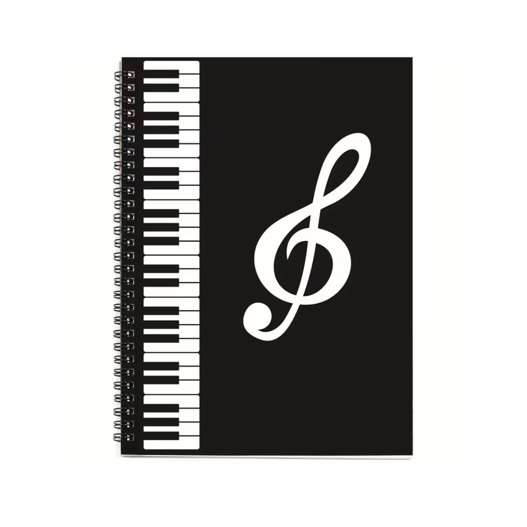 Cuaderno Pautado Diseño Piano Clave de Sol