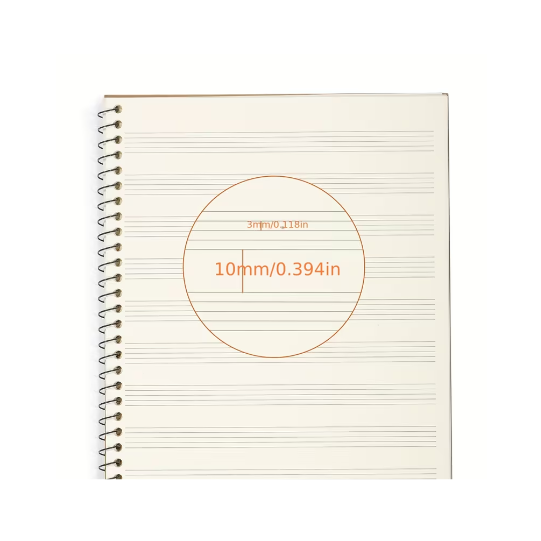 Cuaderno Pautado Diseño Piano Clave de Sol