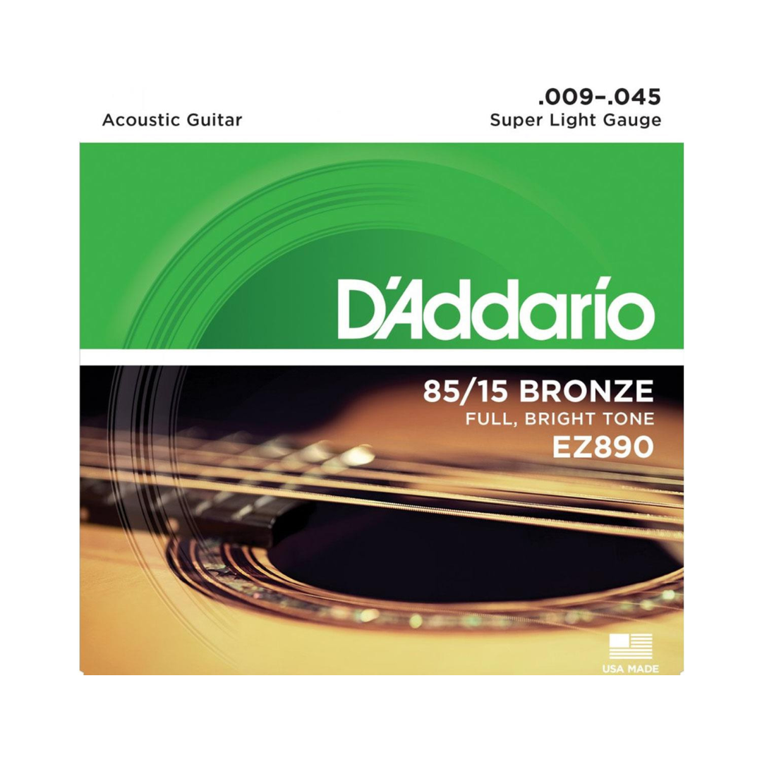 Daddario Cuerdas de Metal Para Guitarra Acústica EZ890-E 85/15 Bronce