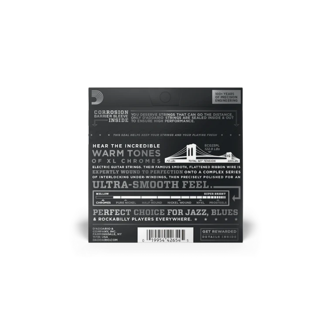 Daddario XL Cuerdas Para Guitarra Eléctrica Entorchado Plano ECG23PL 10/48