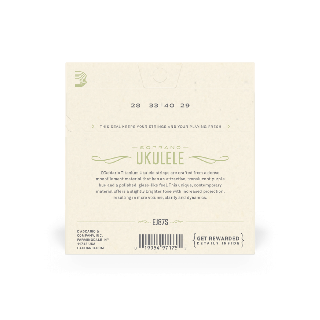 Cuerdas Daddario para Ukelele Soprano EJ87S