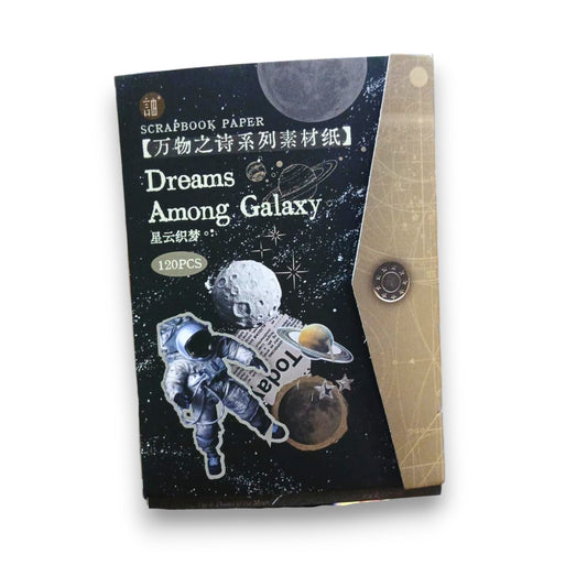 Libreta de Recortes Scrapbooks "Dreams Among Galaxy" 120 pc