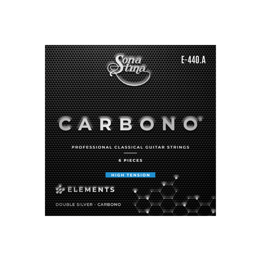 Cuerdas Guitarra Clásica Sonatina Elements Carbono Tensión Alta E440.A