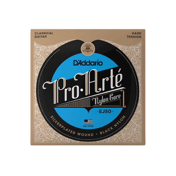 Cuerdas Daddario Pro Arte EJ50 Nylon Negro Tensión Alta