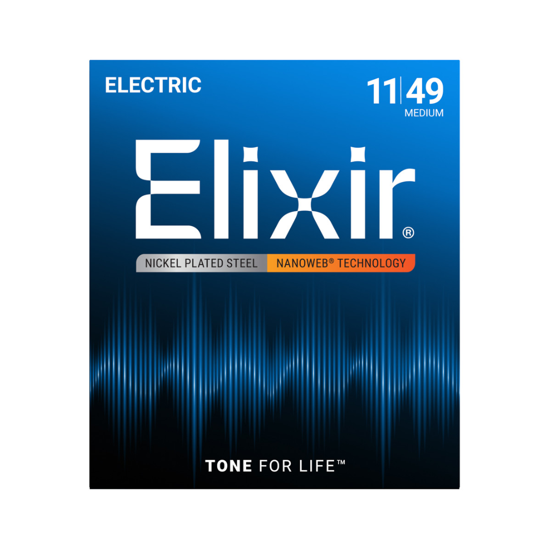 Elixir 12102 Cuerdas Para Guitarra Eléctrica11/49 Nickel Platiando Nanoweb