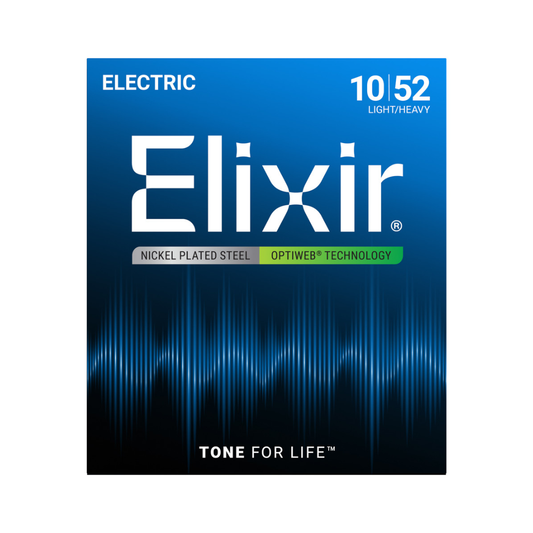 Elixir Electric Nickel Plated Steel with Optiweb Coating Light/Heavy 10/52