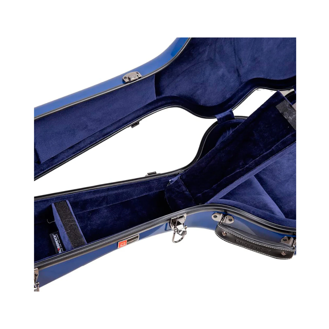 Estuche Para Guitarra Eléctrica ES-335 Crossrock Fibra de Vidrio Azul