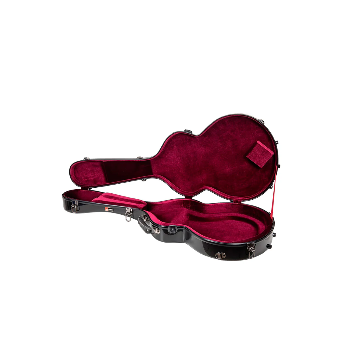 Estuche Para Guitarra Eléctrica ES-335 Crossrock Fibra de Vidrio Negro