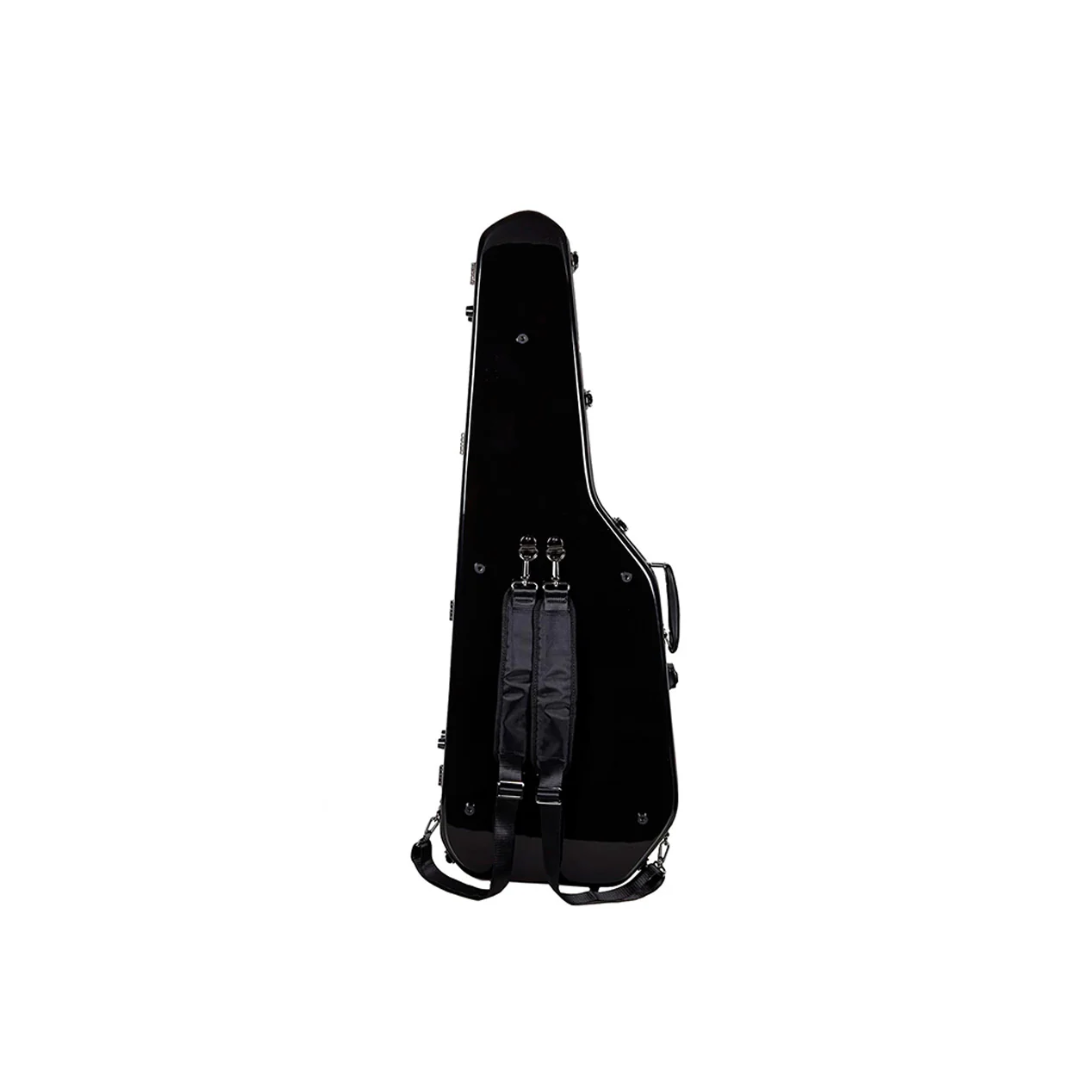 Estuche Para Guitarra Eléctrica Strat o Tele Crossrock Fibra de Vidrio Negro