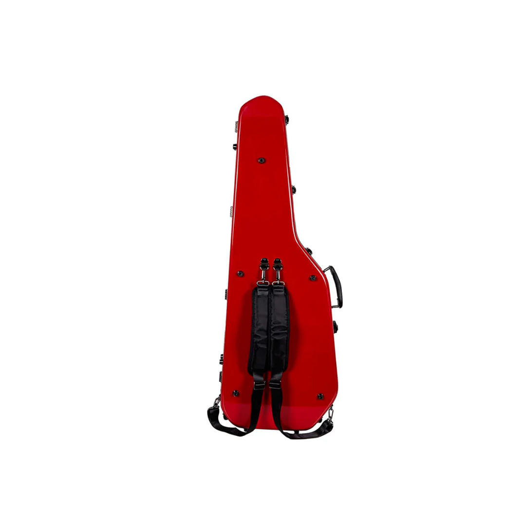 Estuche Para Guitarra Eléctrica Strat o Tele Crossrock Fibra de Vidrio Rojo