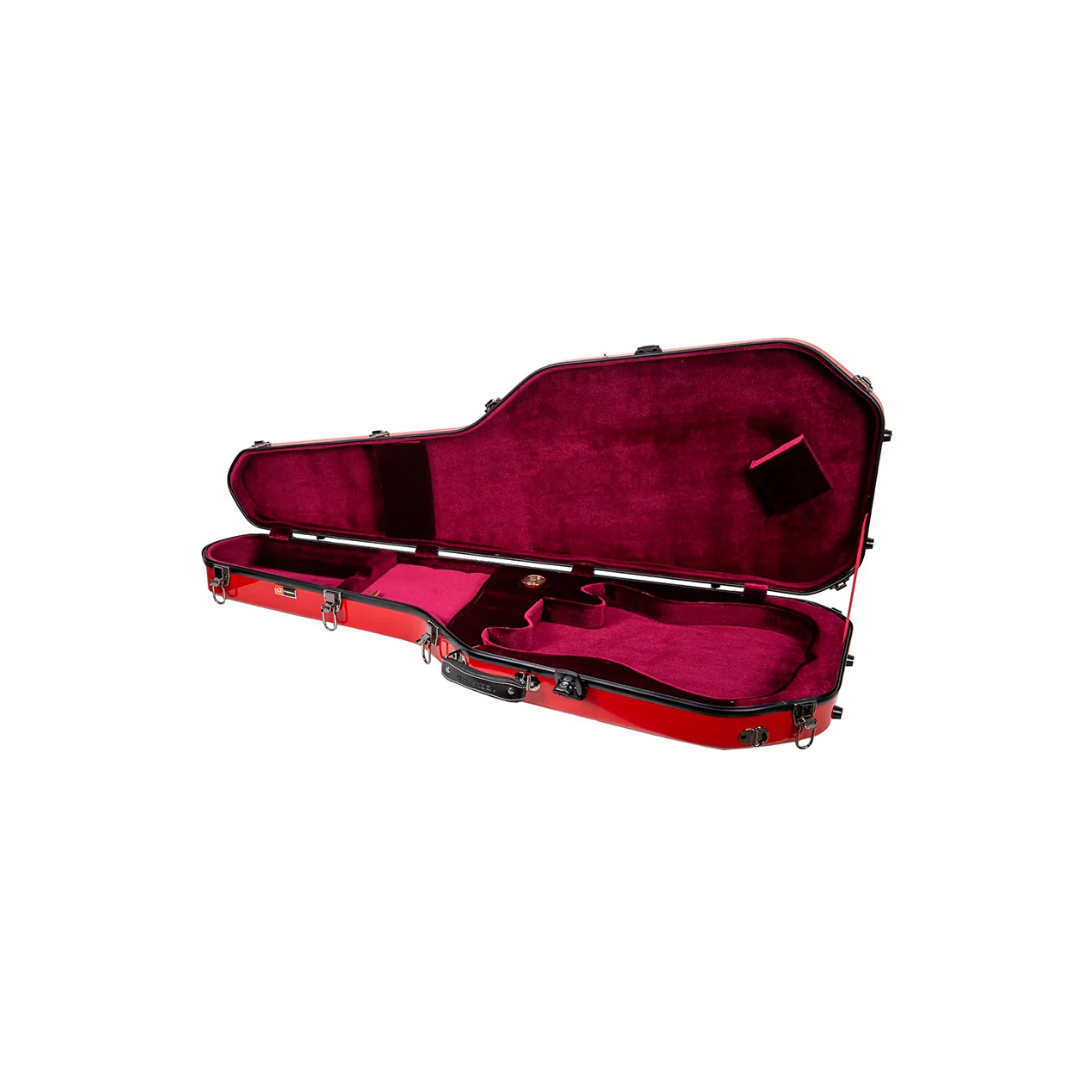 Estuche Para Guitarra Eléctrica Strat o Tele Crossrock Fibra de Vidrio Rojo