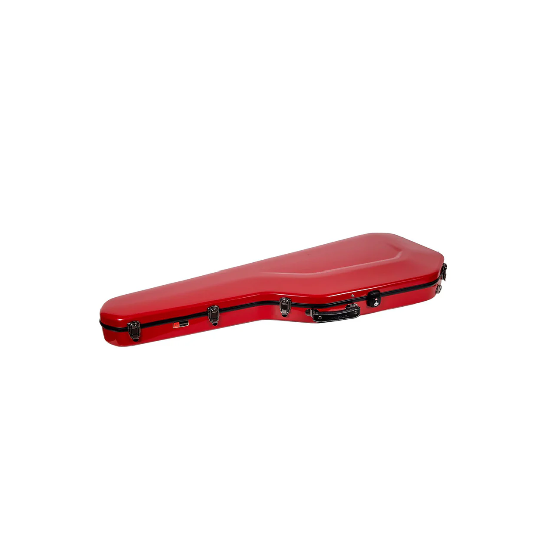 Estuche Para Guitarra Eléctrica Strat o Tele Crossrock Fibra de Vidrio Rojo